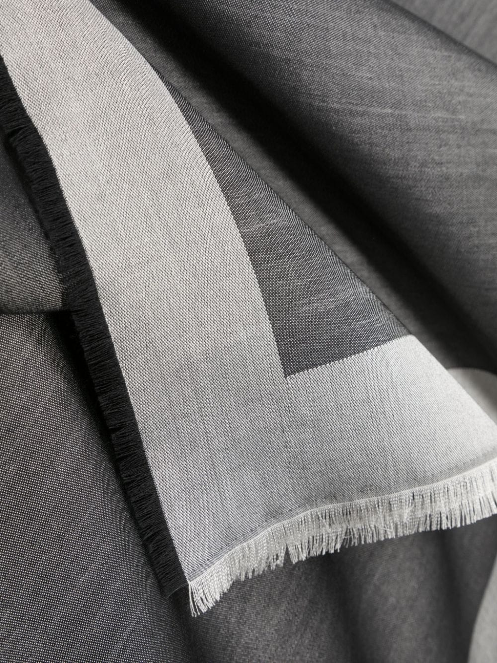 Shop Givenchy Logo-jacquard Silk-wool Scarf In Grey