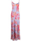 THE ANDAMANE floral-print slip maxi dress - Purple