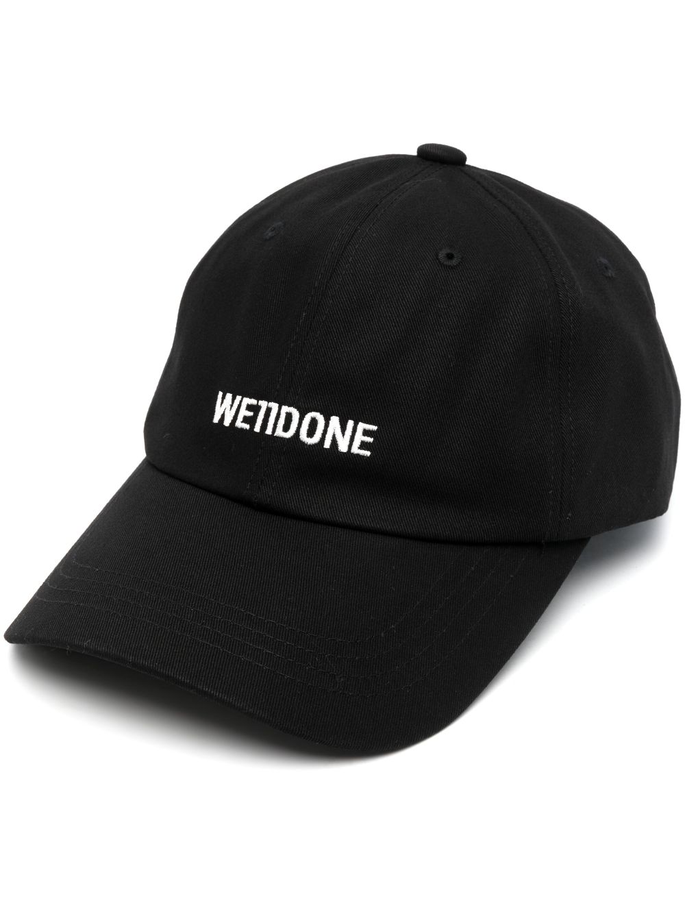 We11done logo-embroidery baseball cap - Black