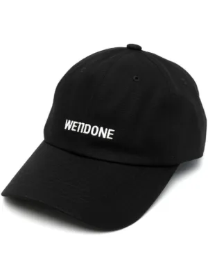 Palm Angels logo-embroidered Cotton Cap | Black | FARFETCH