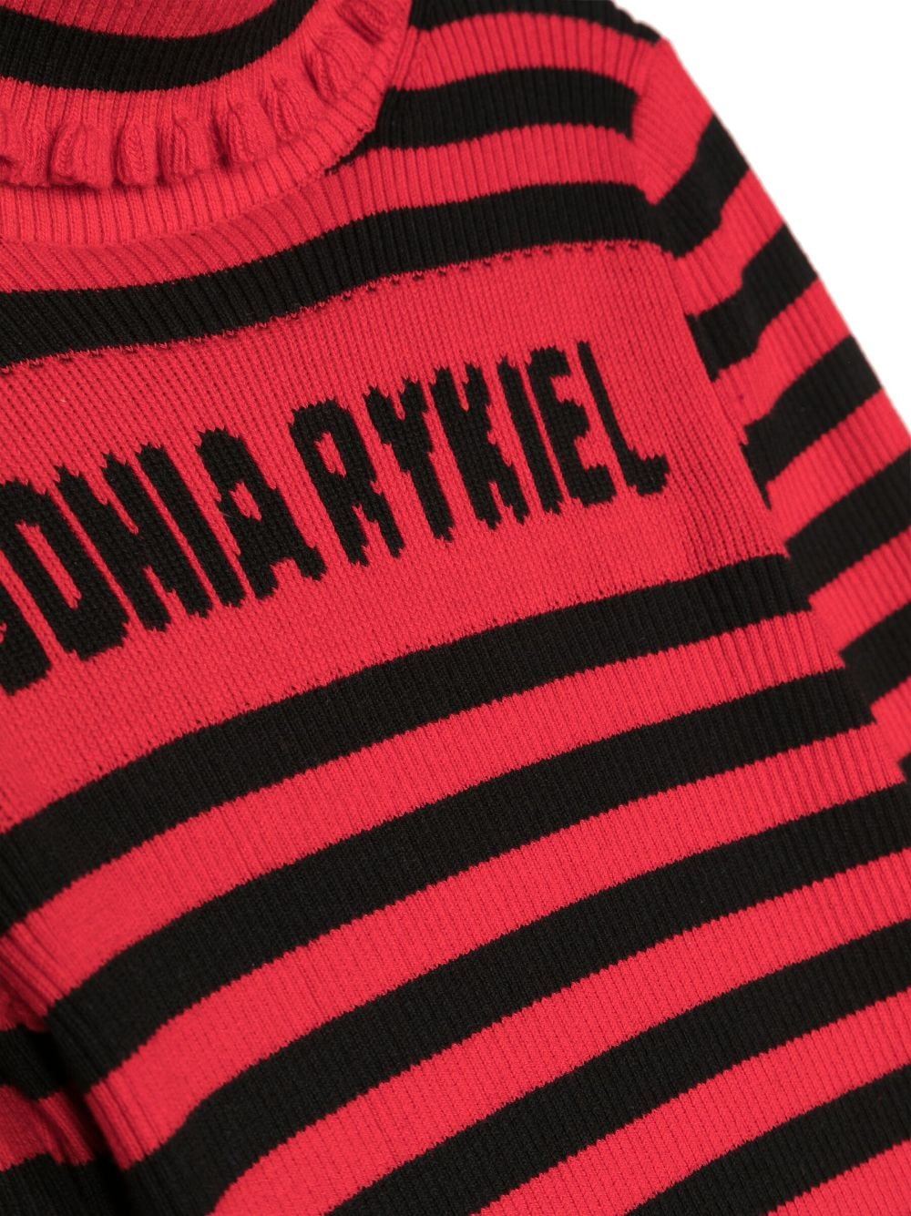 Shop Sonia Rykiel Enfant Logo-intarsia Striped Jumper In Black