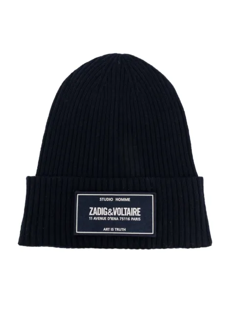 Zadig & Voltaire Kids Gorro com logo bordado