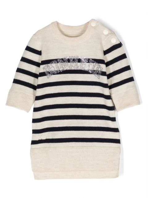 Zadig & Voltaire Kids striped knitted dress