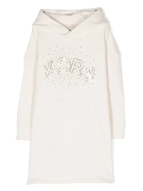 Michael Kors Kids logo印花铆钉缀饰连帽连衣裙