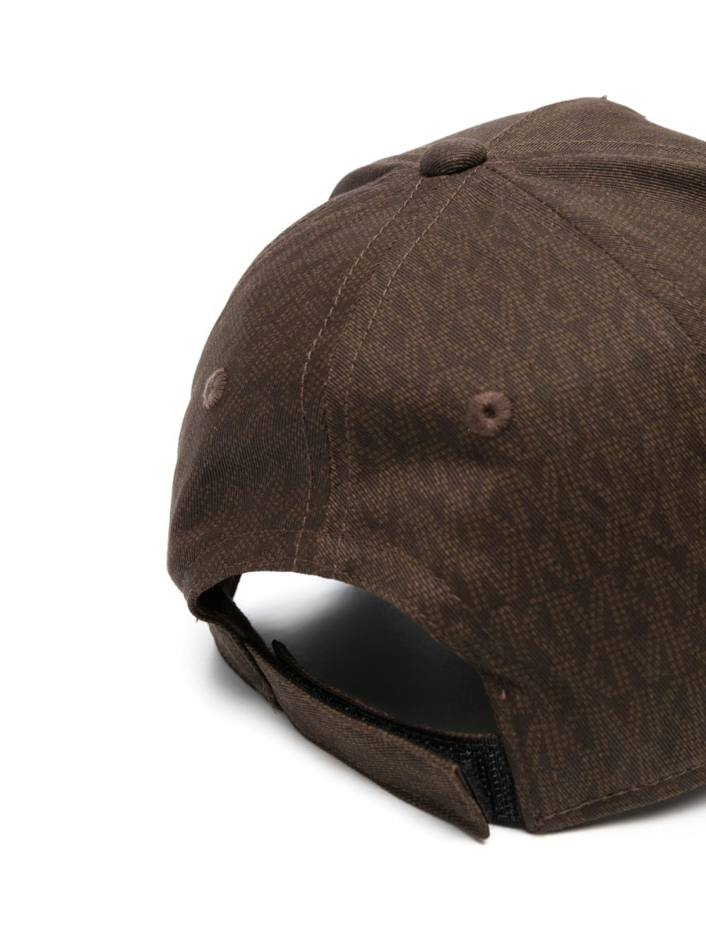 Shop Michael Kors Logo-print Cotton Baseball Cap In Brown