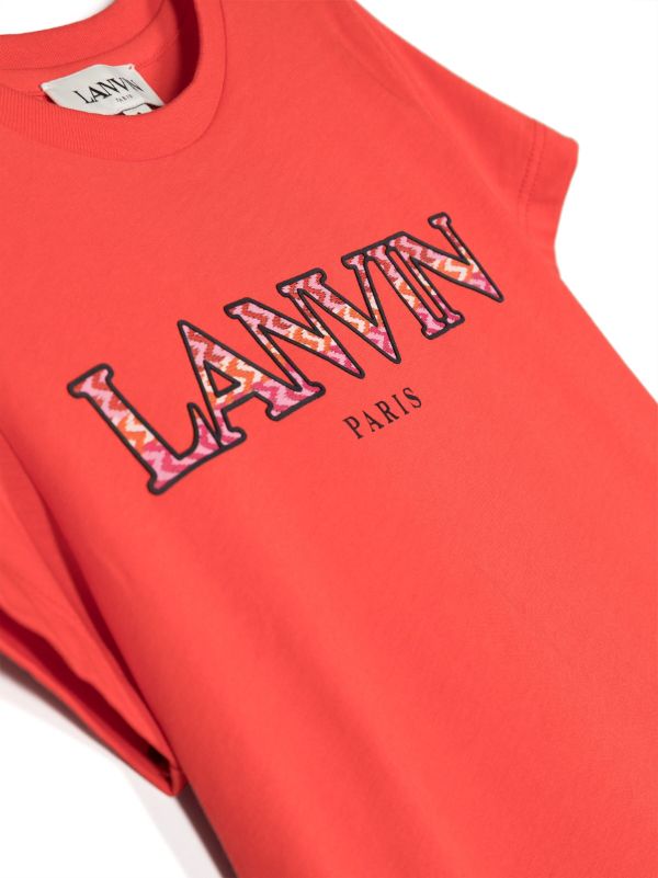 Lanvin Enfant logo appliqu Organic Cotton T shirt Farfetch