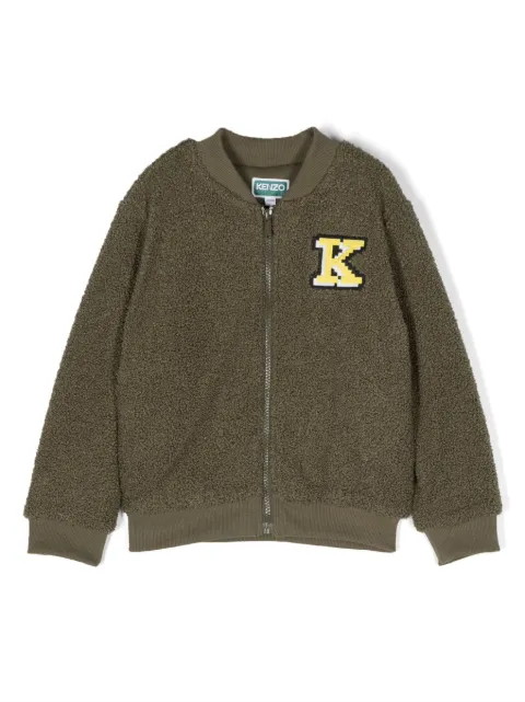 Kenzo Kids logo-embroidered bomber jacket