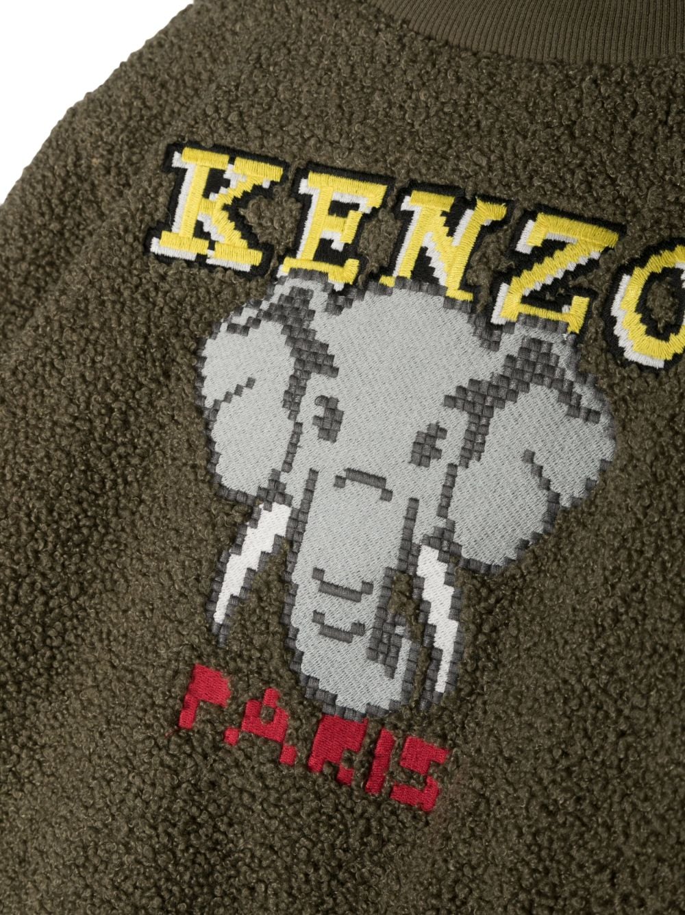 Shop Kenzo Logo-embroidered Bomber Jacket In Green