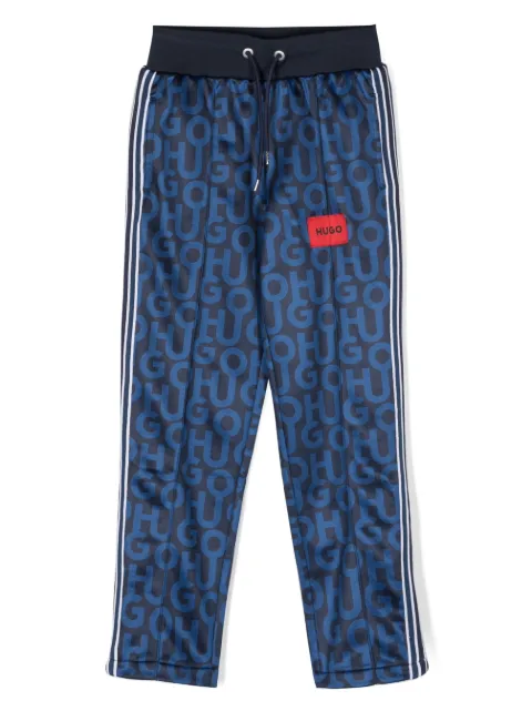 HUGO KIDS pants con cordones en la pretina y logo estampado