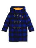 Kenzo Kids Boke Flower check-pattern coat - Black