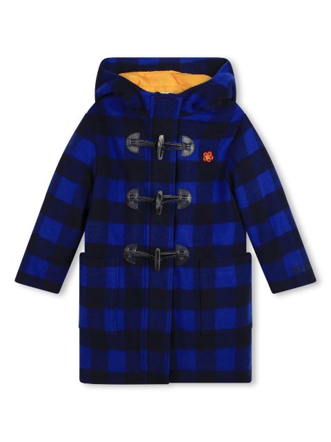 Kenzo Kids Boke Flower check-pattern coat 