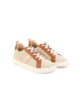 Chloé Kids logo-print canvas sneakers - Neutrals