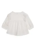 Chloé Kids ruffled-trim organic cotton blouse - White