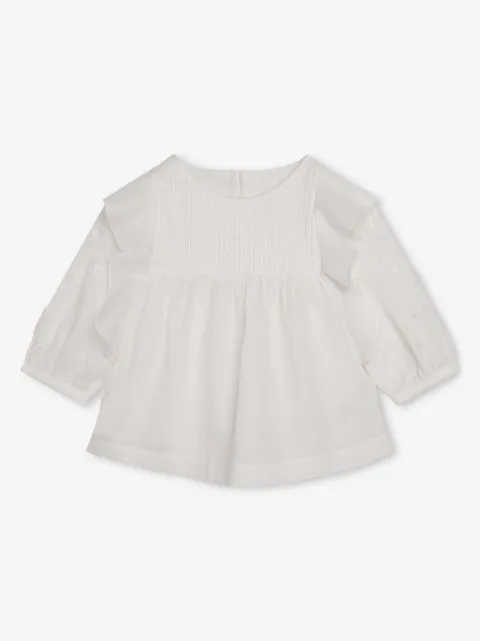 Chloé Kids blusa con ribete de volantes