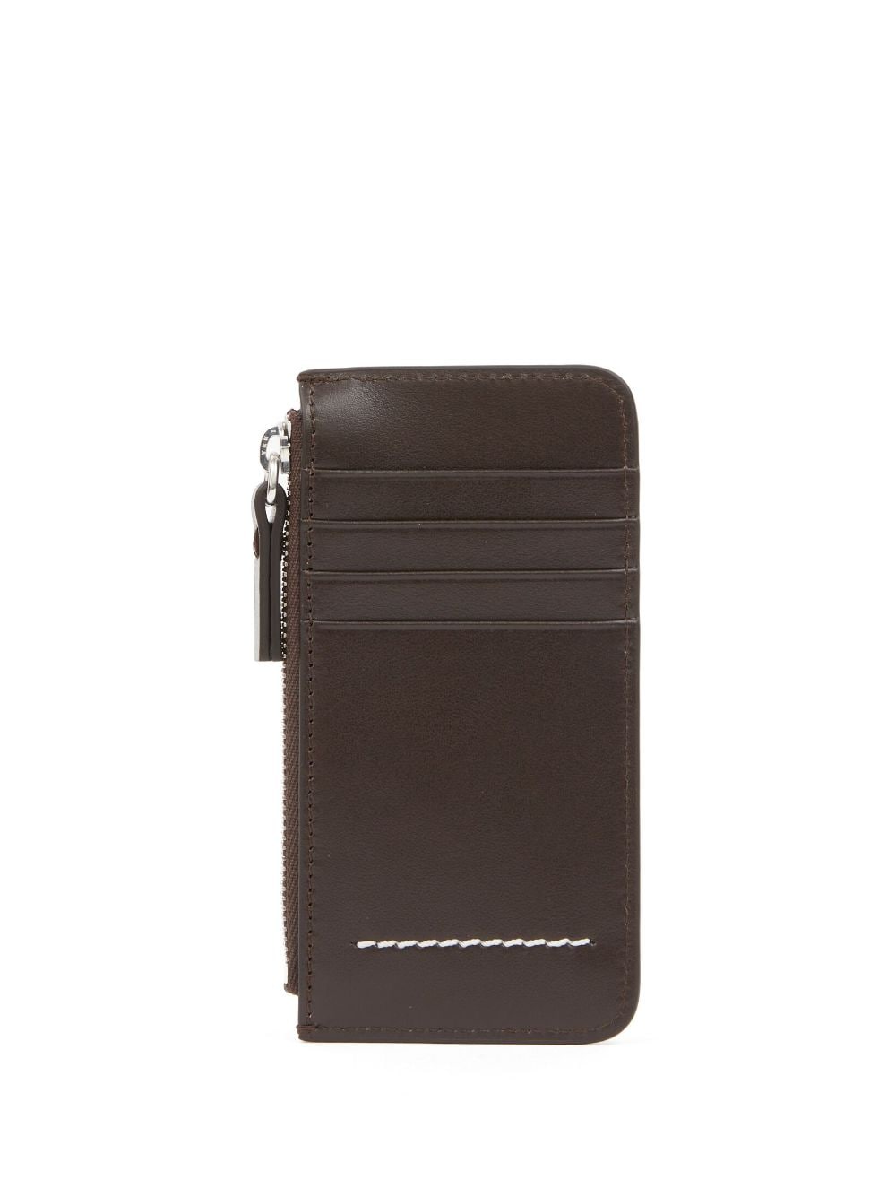 MM6 Maison Margiela numerical-logo card holder - Bruin