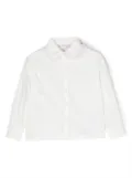 Monnalisa tulle-collar cropped shirt - White