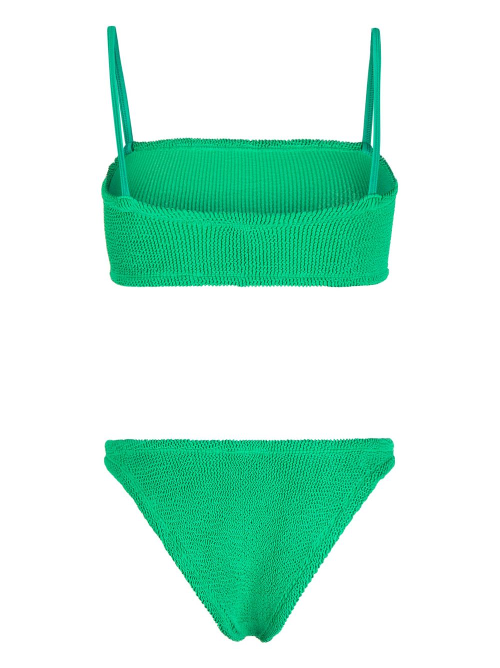 Hunza G Gigi crinkled-effect bikini set - Groen