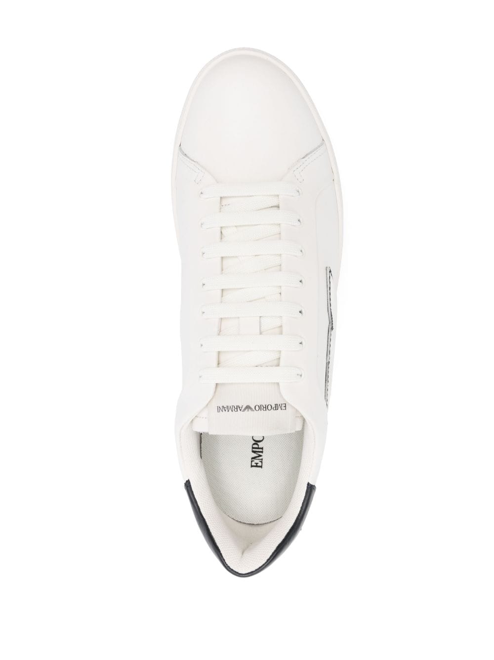 Shop Emporio Armani Logo-patch Low-top Sneakers In Weiss