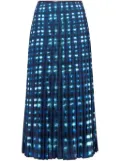 Proenza Schouler White Label Piper tie-dye pleated midi skirt - Blue