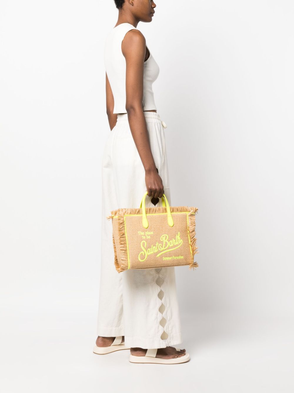 MC2 Saint Barth Colette embroidered-logo tote bag - Beige