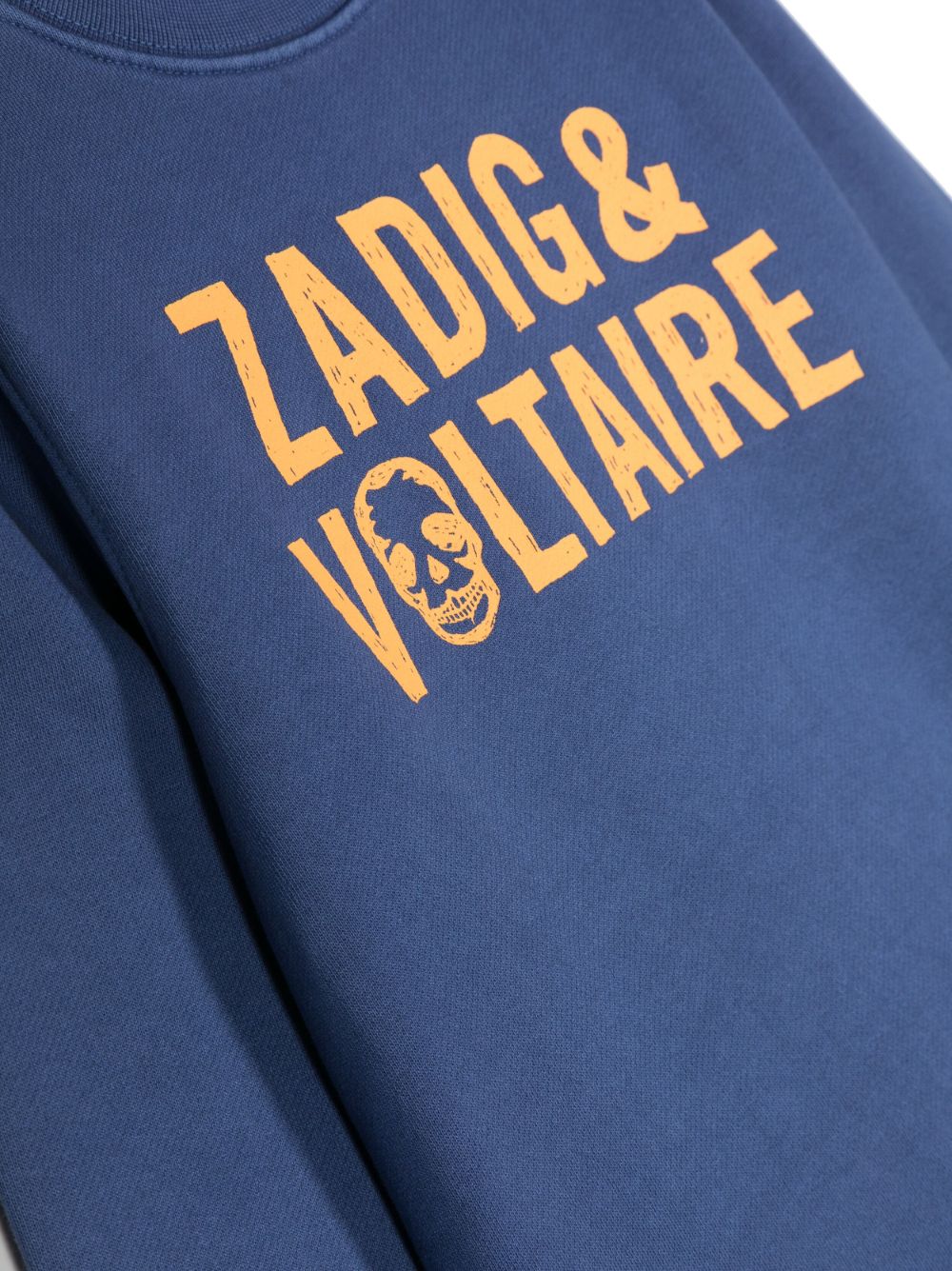 Shop Zadig & Voltaire Logo-print Cotton Sweatshirt In Blue