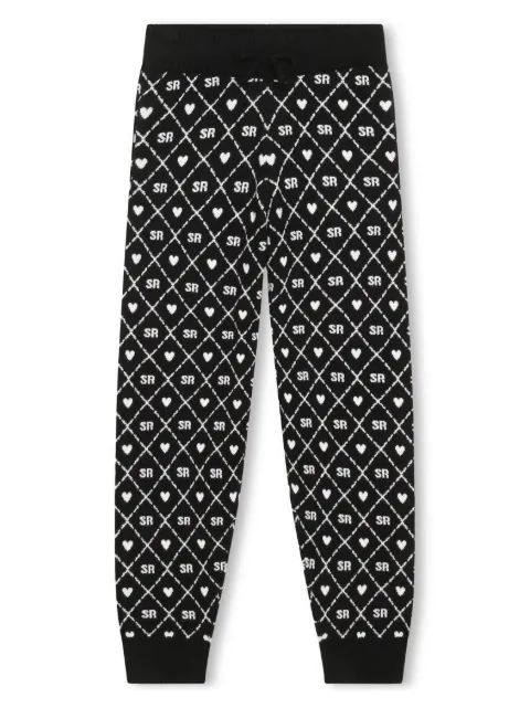 SONIA RYKIEL ENFANT monogram intarsia-knit joggers 