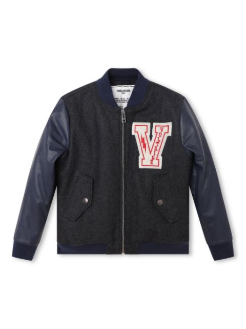 Zadig & Voltaire Kids ジップアップ ボンバージャケット