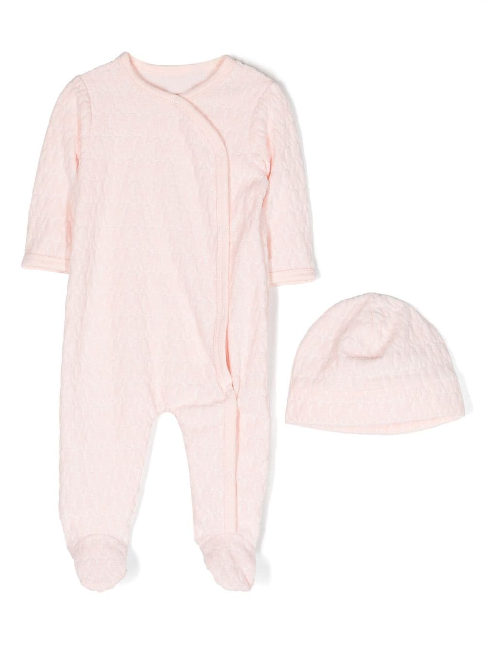 michael kors kids pyjama à design texturé - rose