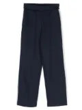 Michael Kors Kids logo-embellished side-panels jogging bottoms - Blue