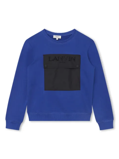 Lanvin Enfant sudadera con logo bordado