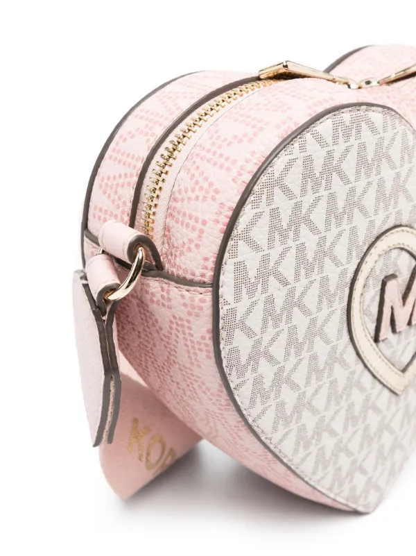 Michael Kors Kids heart shaped monogram print Crossbody Bag Farfetch