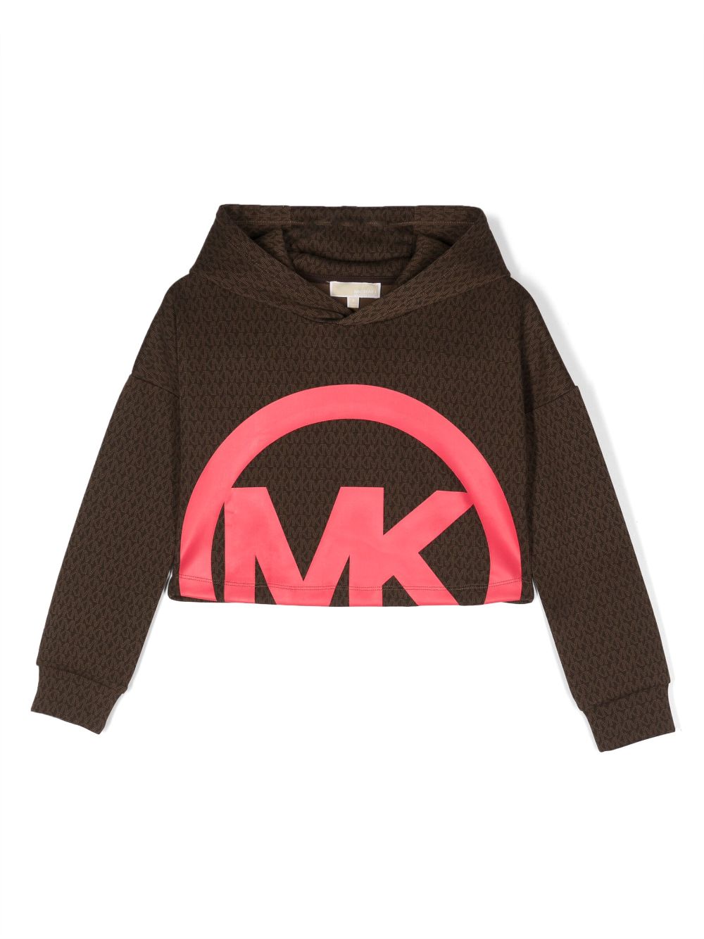 Michael Kors Kids logo-print long-sleeved hoodie - Brown