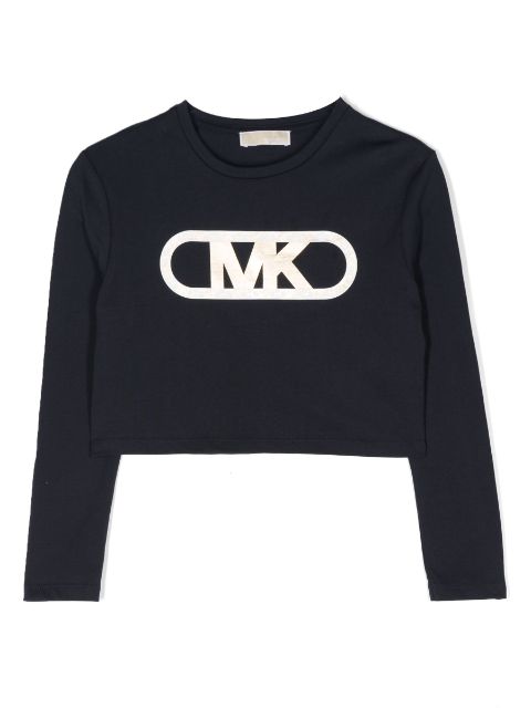 Michael Kors Kids - logo-print long-sleeved cotton T-shirt