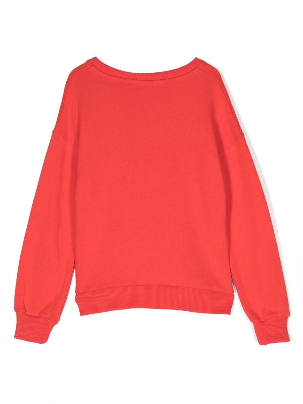 Shop Lanvin Enfant Logo-print Cotton Sweatshirt In Red