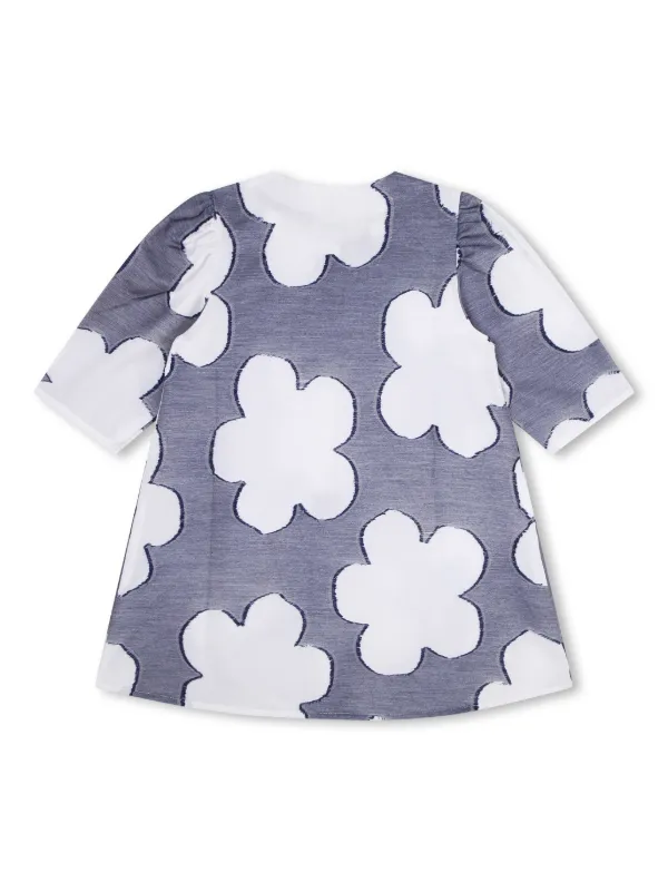 Kenzo Kids floral-print short-sleeve Dress | Blue | FARFETCH