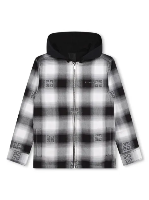 Givenchy Kids 4G-motif checked shirt jacket