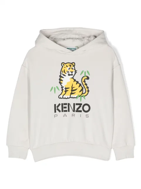 Kenzo Kids هودي قطن بطبعة شعار الماركة 