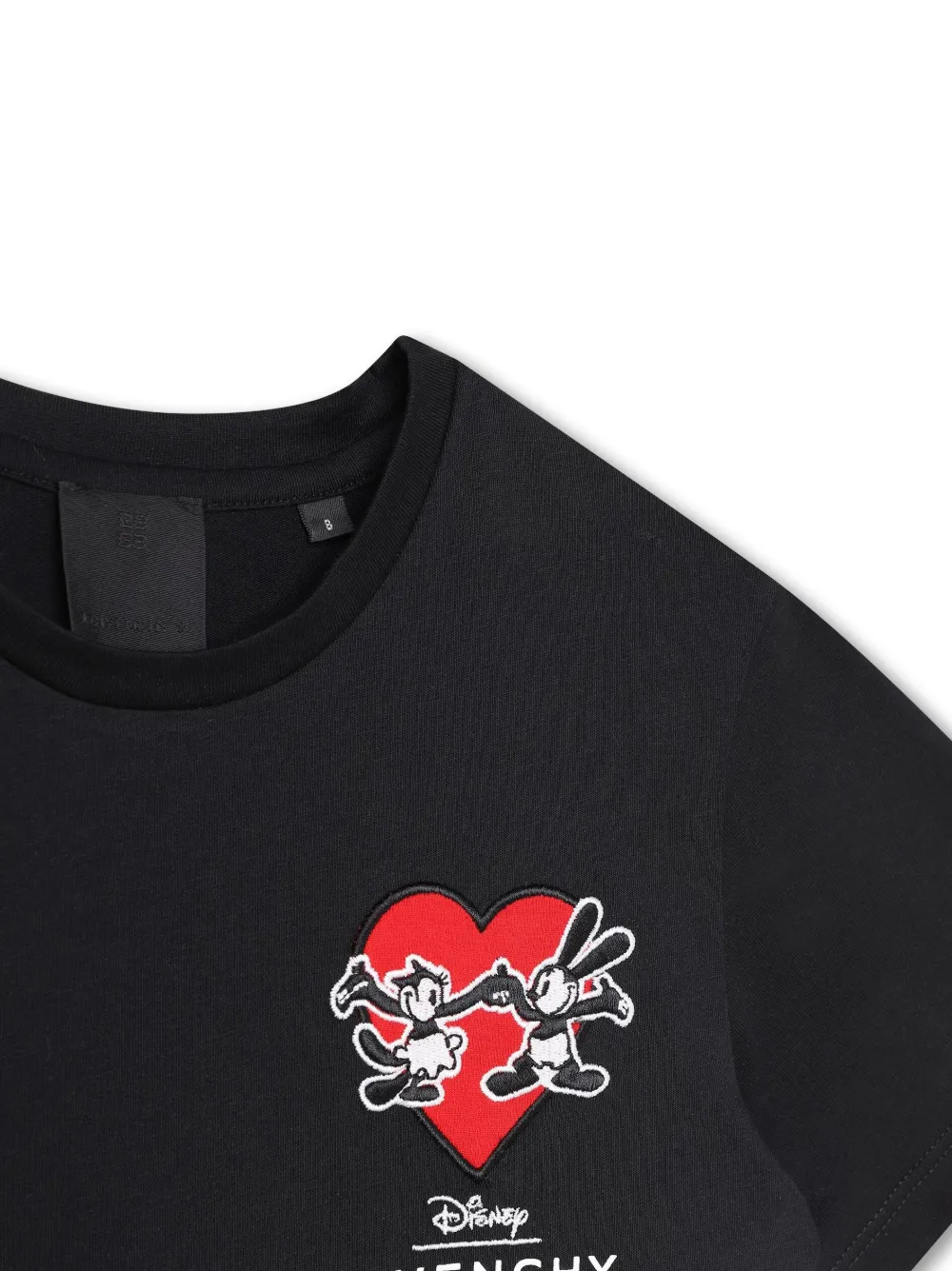 Givenchy Black T-shirt With Patch Embroidered Logo At The Front In Cotton Girl In Black