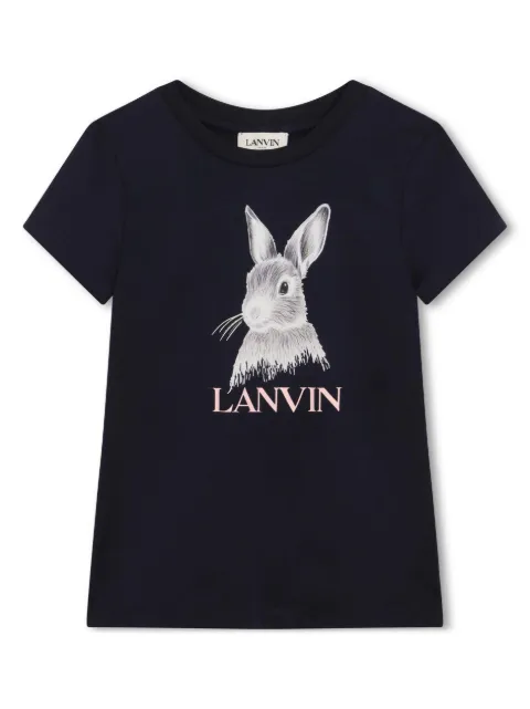 Lanvin Enfant camiseta con logo estampado  