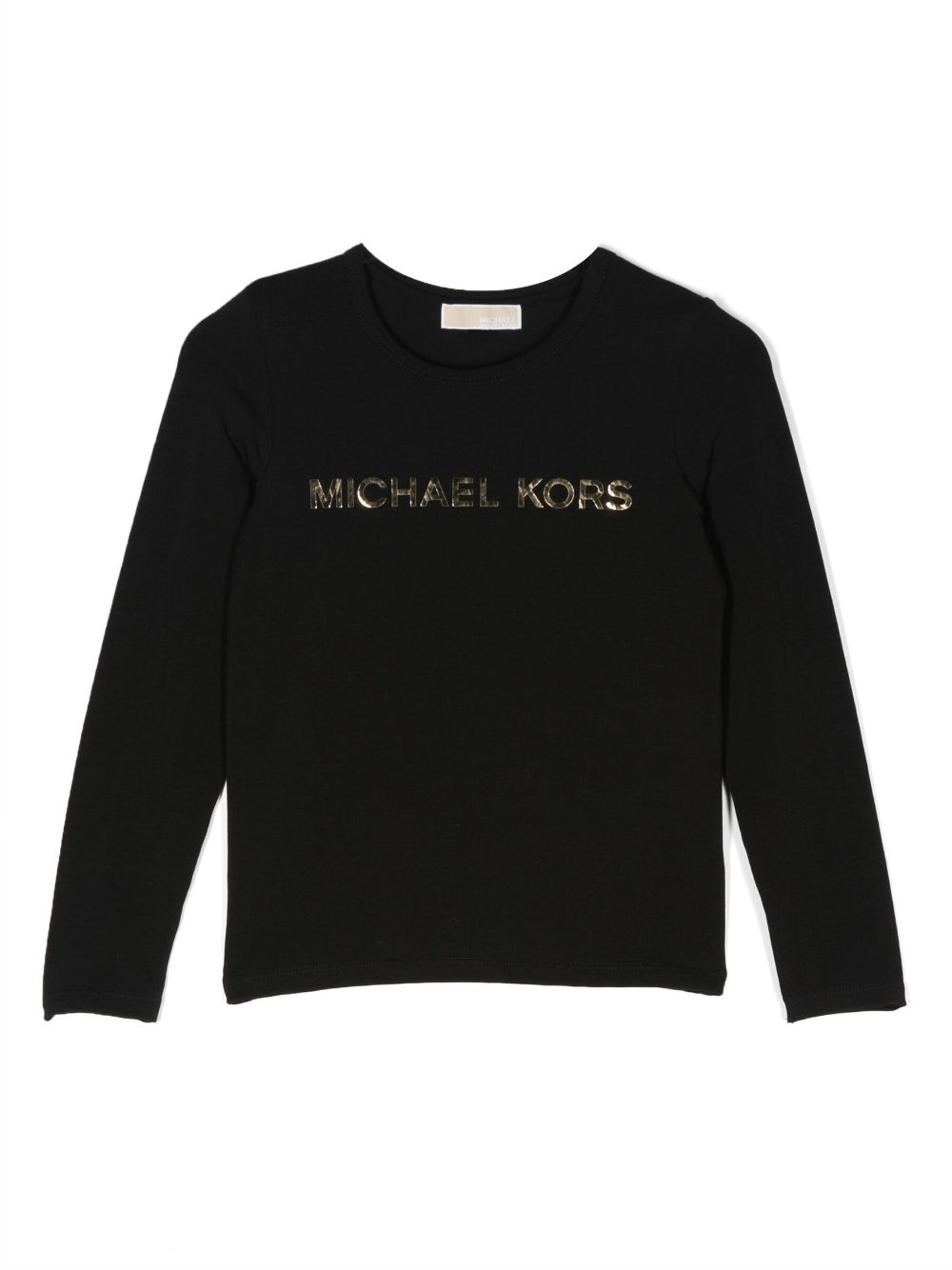 Michael Kors Kids logo-lettering long-sleeved T-shirt - Black