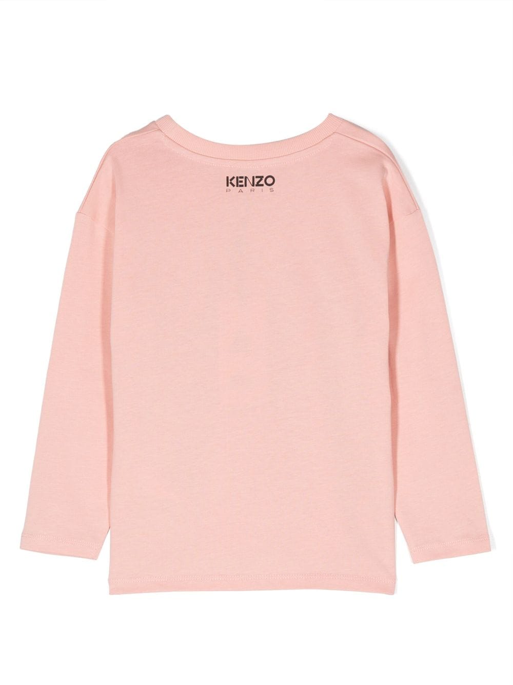 Kenzo Kids tiger-print long-sleeve T-shirt - Roze