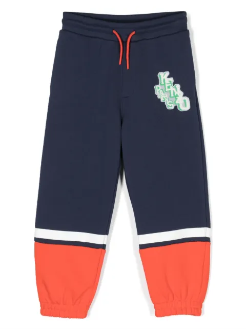 Kenzo Kids logo-patch cotton track pants 