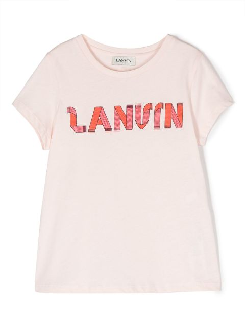 Lanvin Enfant t-shirt en coton biologique à logo imprimé