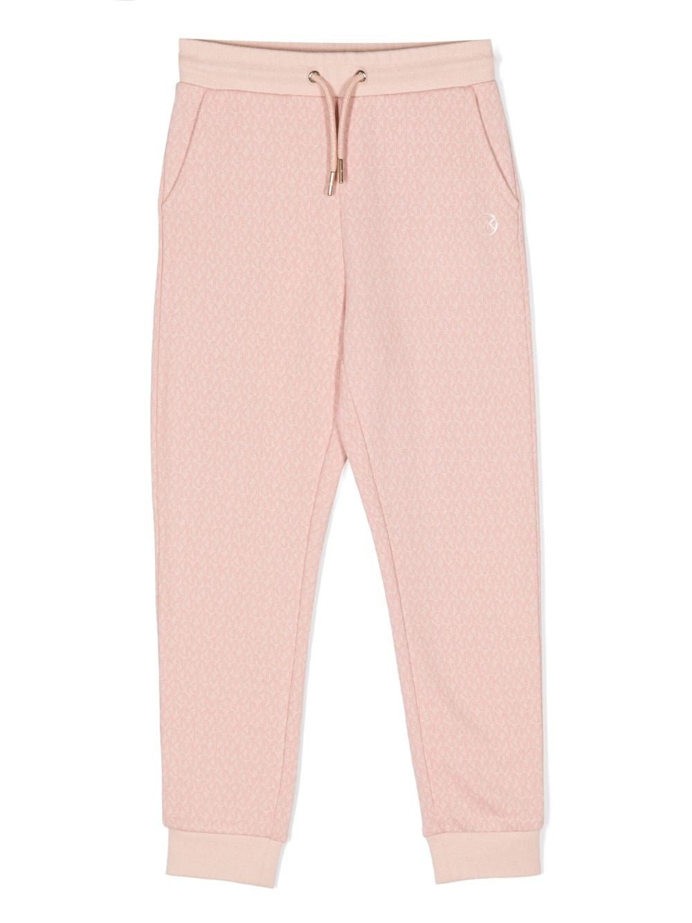 Michael Kors Kids monogram-pattern cotton jogging bottoms - Pink