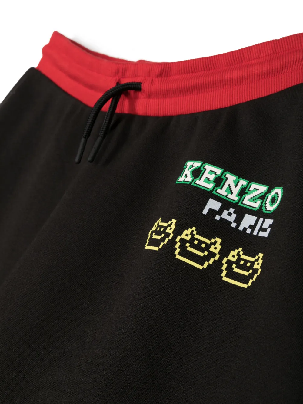 Shop Kenzo Graphic-print Drawstring Skirt In 黑色