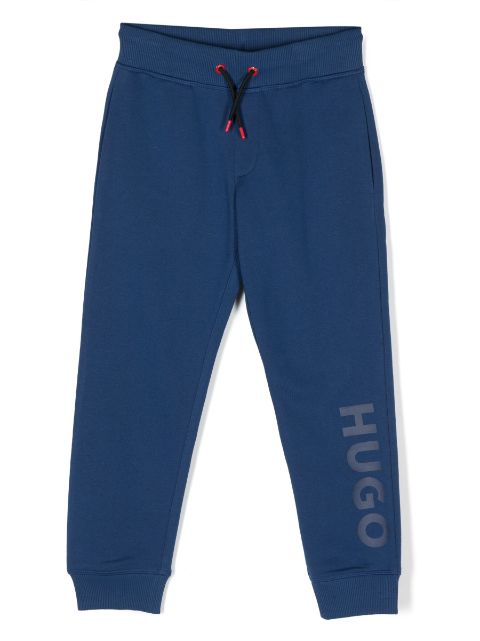 HUGO KIDS logo-print drawstring track pants