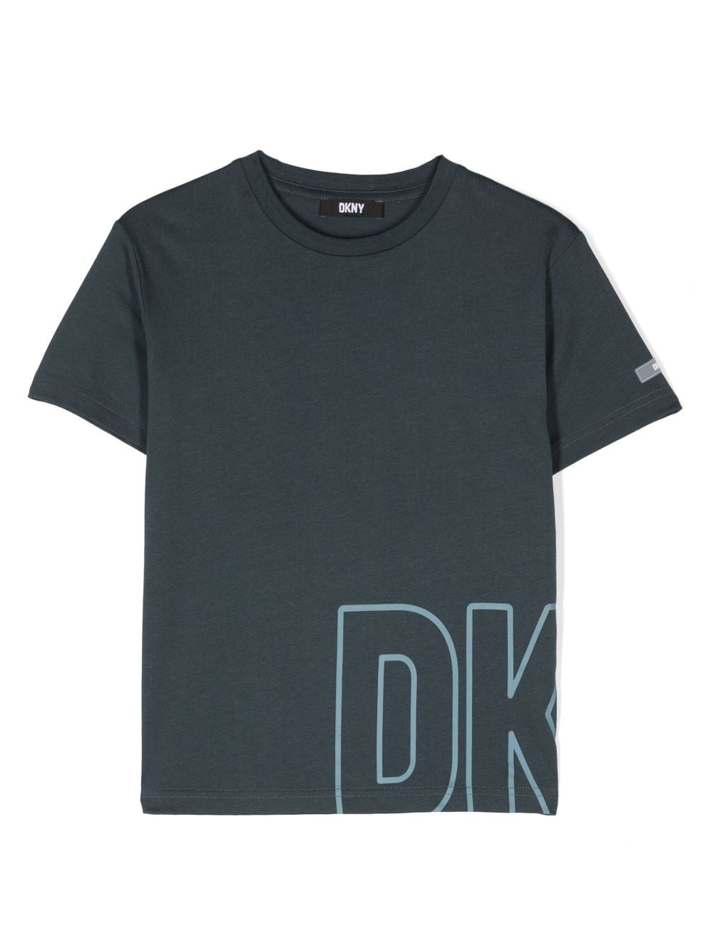 Dkny Kids logo-print organic-cotton T-shirt - Blue