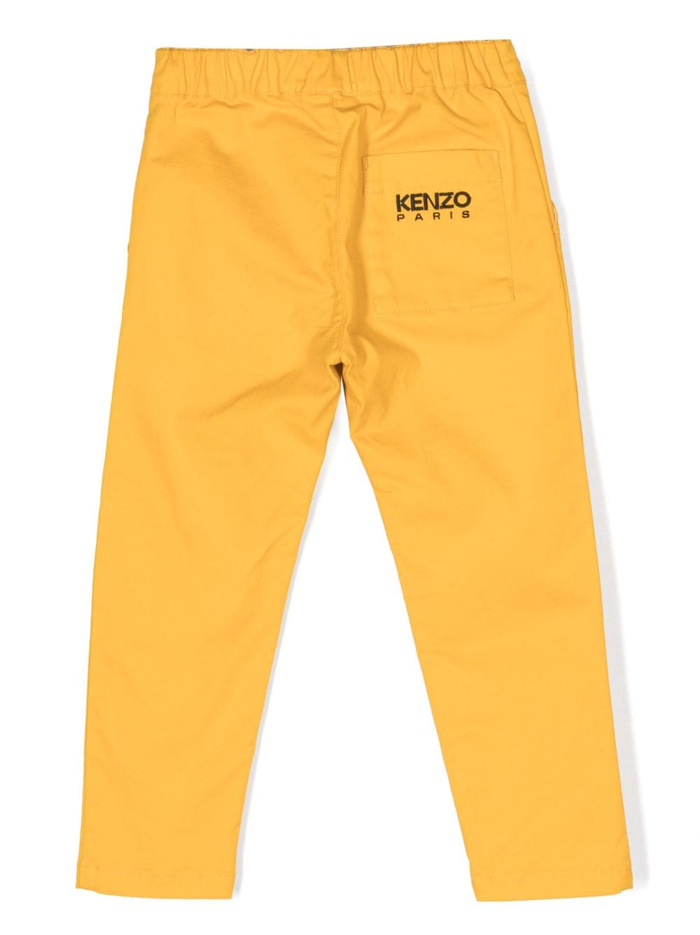 Shop Kenzo Logo-print Cotton Track Pants In Yellow