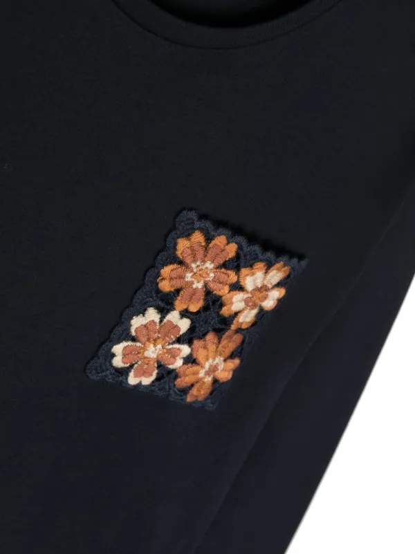 キッズ用トップス Chloe White cotton T-shirt with embroidered logo 23817593_53826486_600.jpg