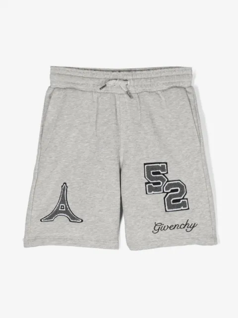 Givenchy Kids shorts deportivos con logo bordado